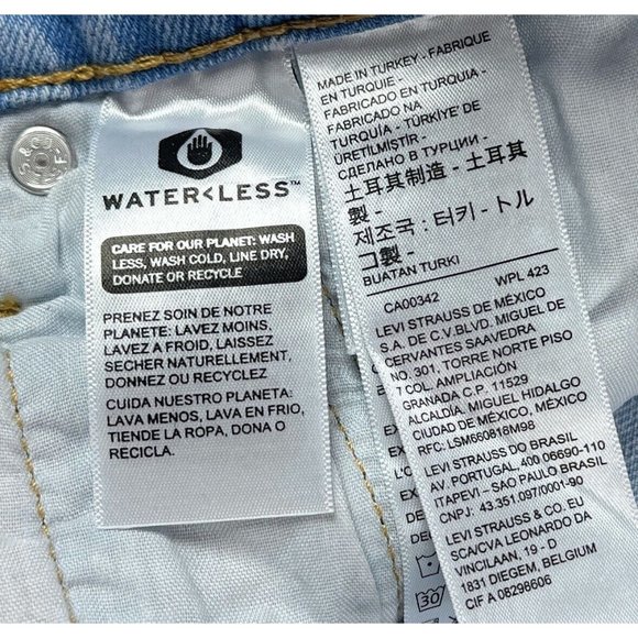 Levis 501 Original Cropped High Rise Straight Leg Womens 31x26 Button Fly Jeans - Picture 6 of 12